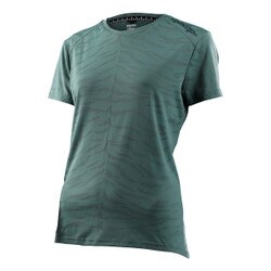 Troy Lee Designs Lilium Tiger Jacquard Short Sleeve Jersey Women's in Steel Green